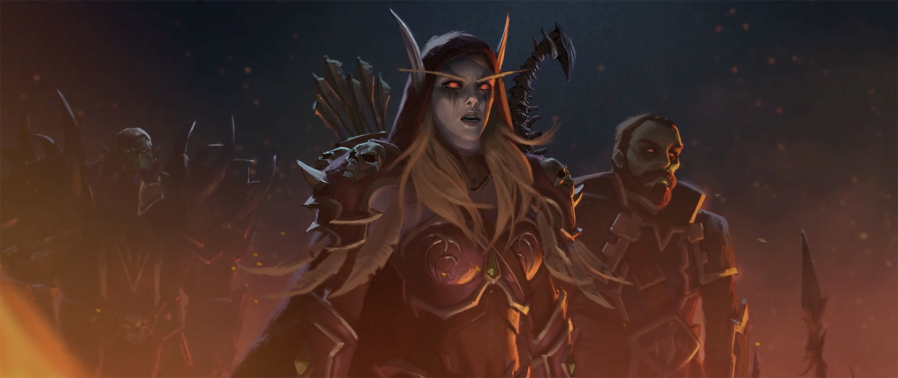 Sylvanas lors de l'incendie de Teldrassil