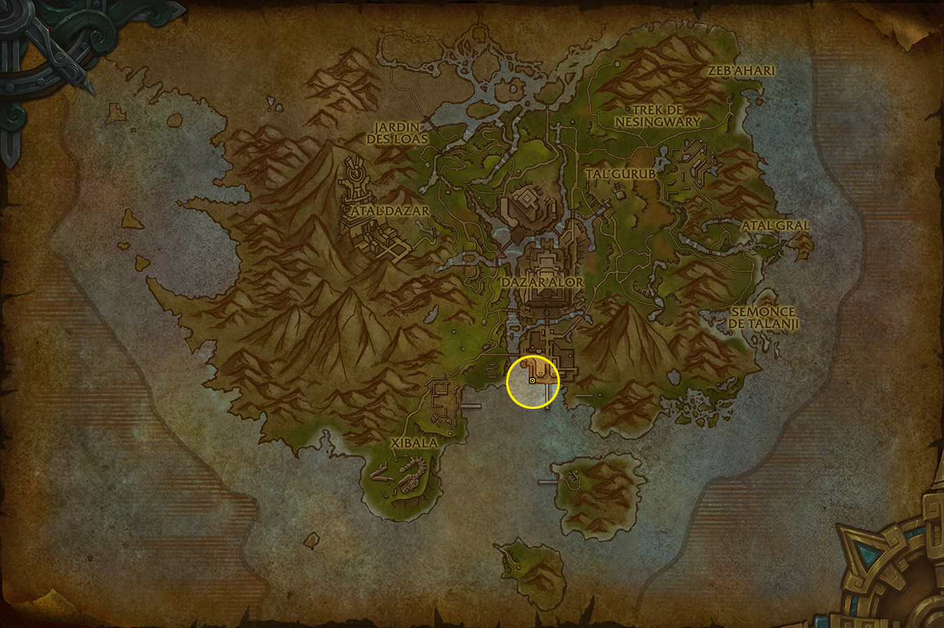 Emplacement du Capitaine Zuldazar