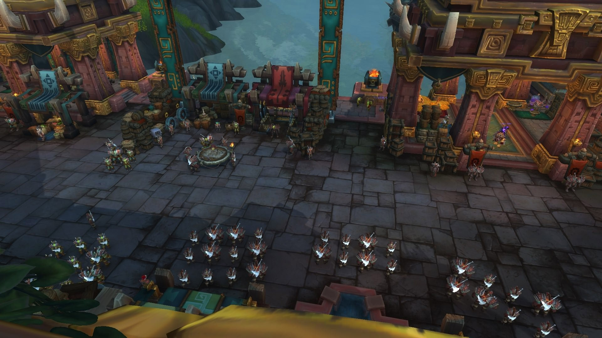 Les troupes de la Horde s'amassent sur le port de Zuldazar