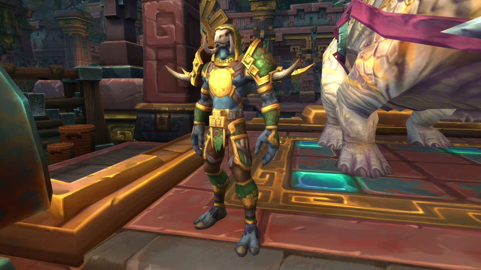 Le vendeur de selle Talutu au Grand bazar de Zuldazar