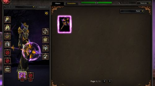 Image de Interface de transmogrification des armes prodigieuses (Druide et Mage)