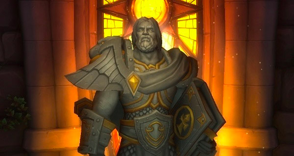 tombeau d'uther : nouvelle apparence de la statue dans battle for azeroth