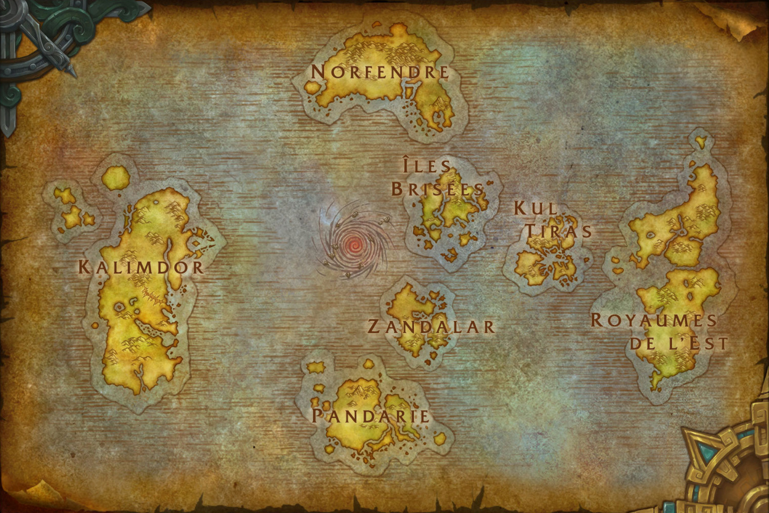 Nouvelle carte du monde d'Azeroth