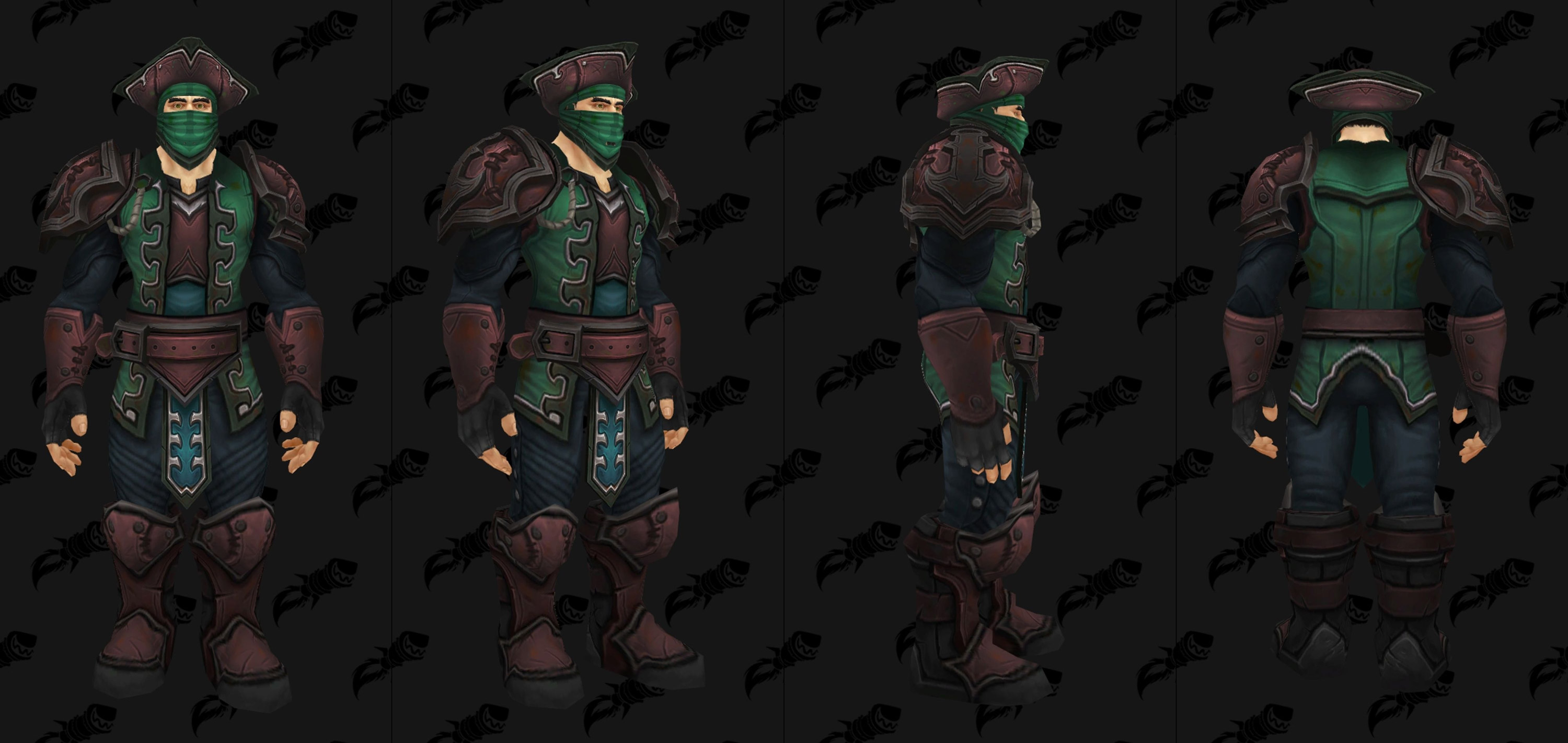 Set d'armure de donjon en cuir de Kul Tiras - Coloris 1