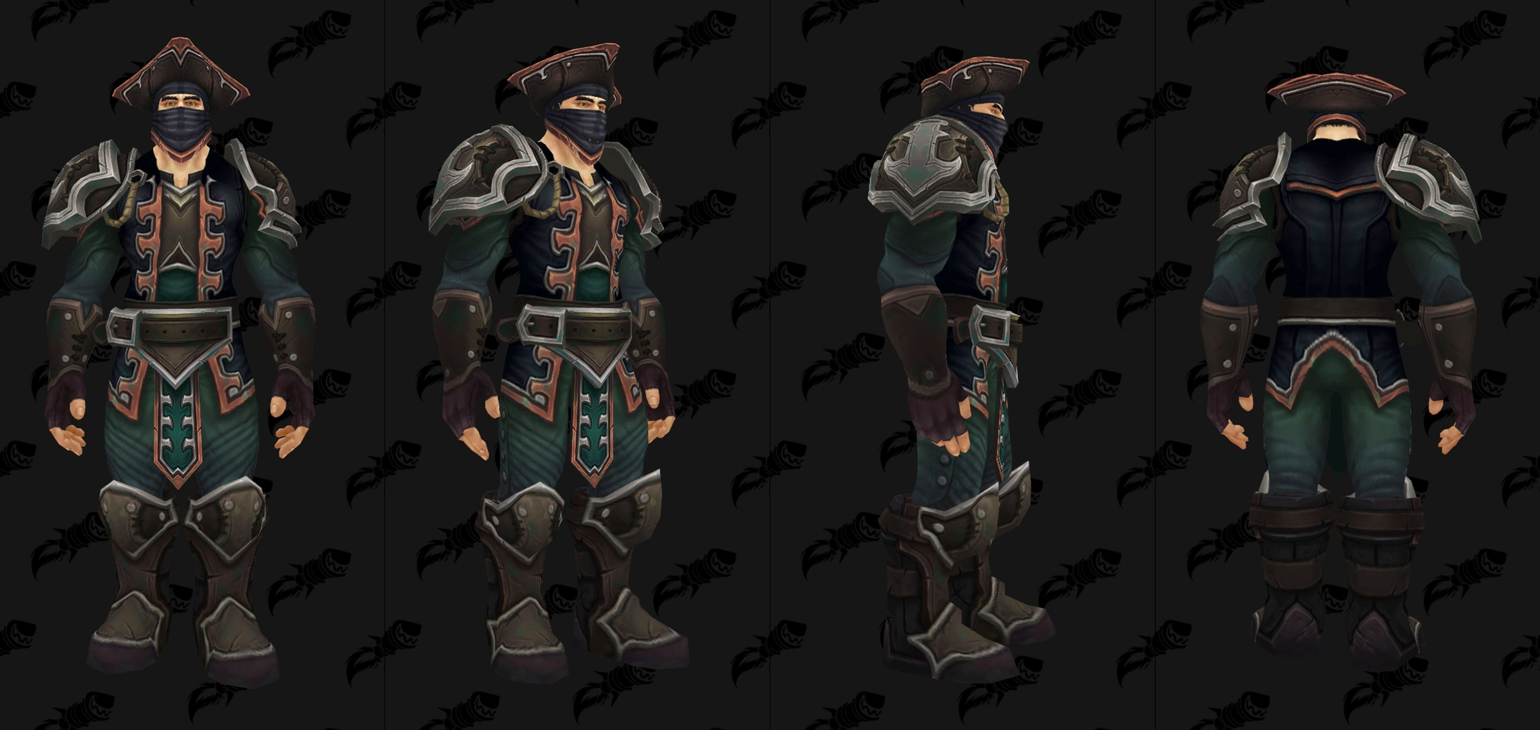 Set d'armure de donjon en cuir de Kul Tiras - Coloris 2