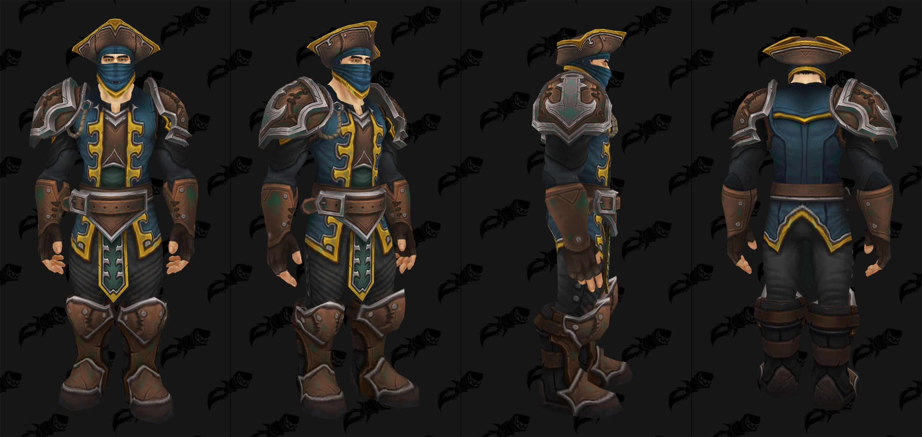 Set d'armure de donjon en cuir de Kul Tiras - Coloris 4