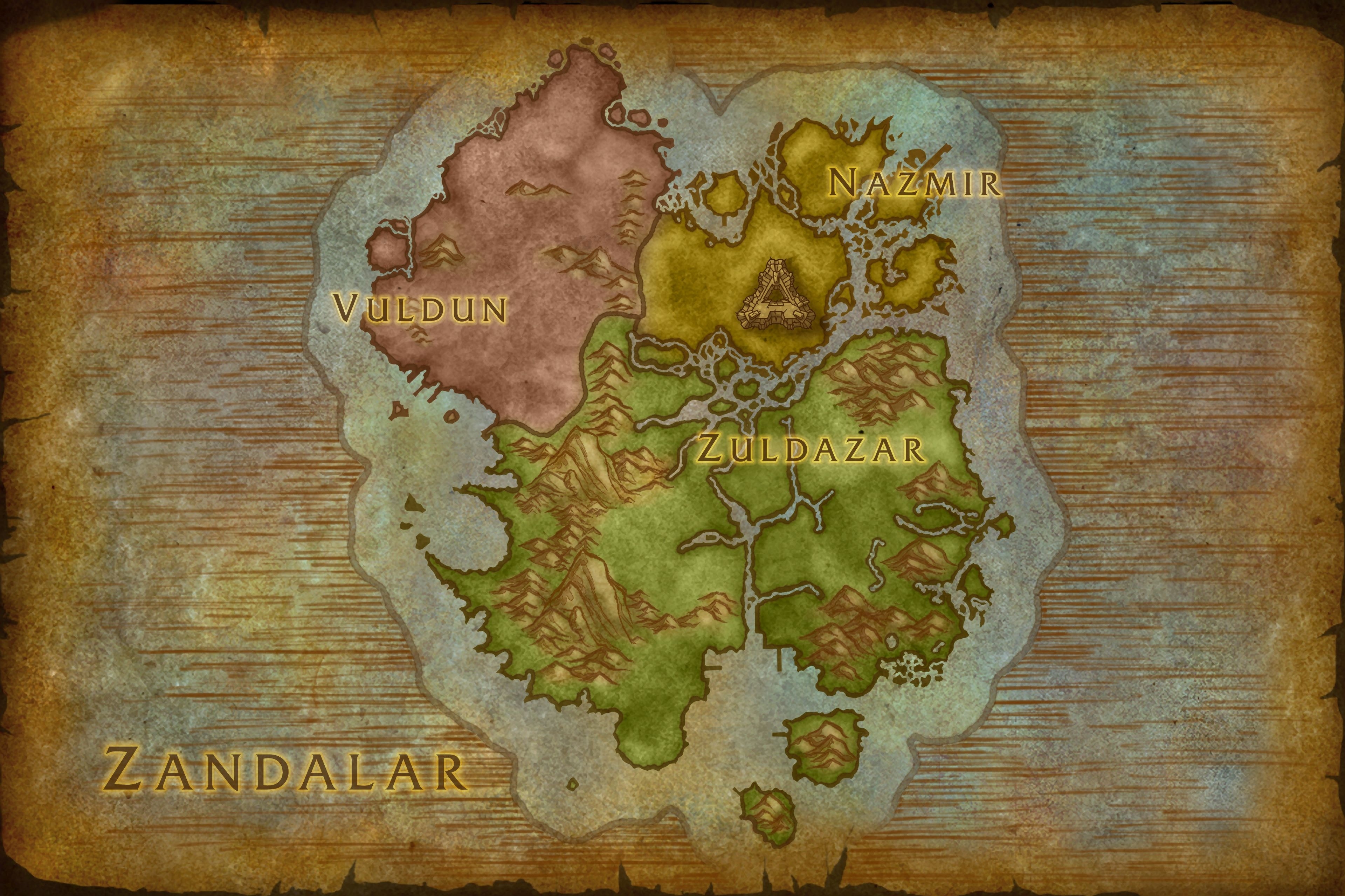 Carte de Zandalar dans Battle for Azeroth