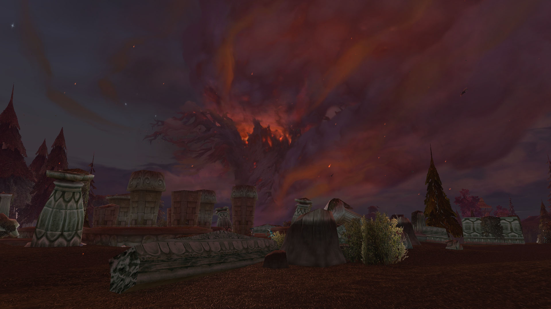 Teldrassil depuis les ruines de Mathystra