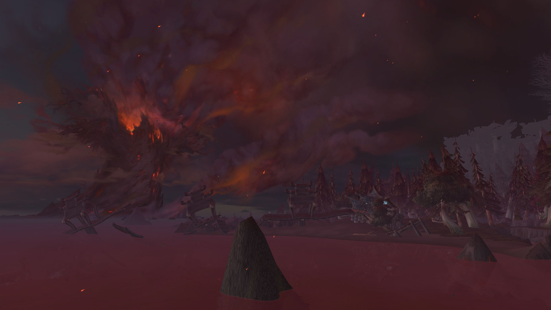 Teldrassil depuis les ruines d'Auberdine