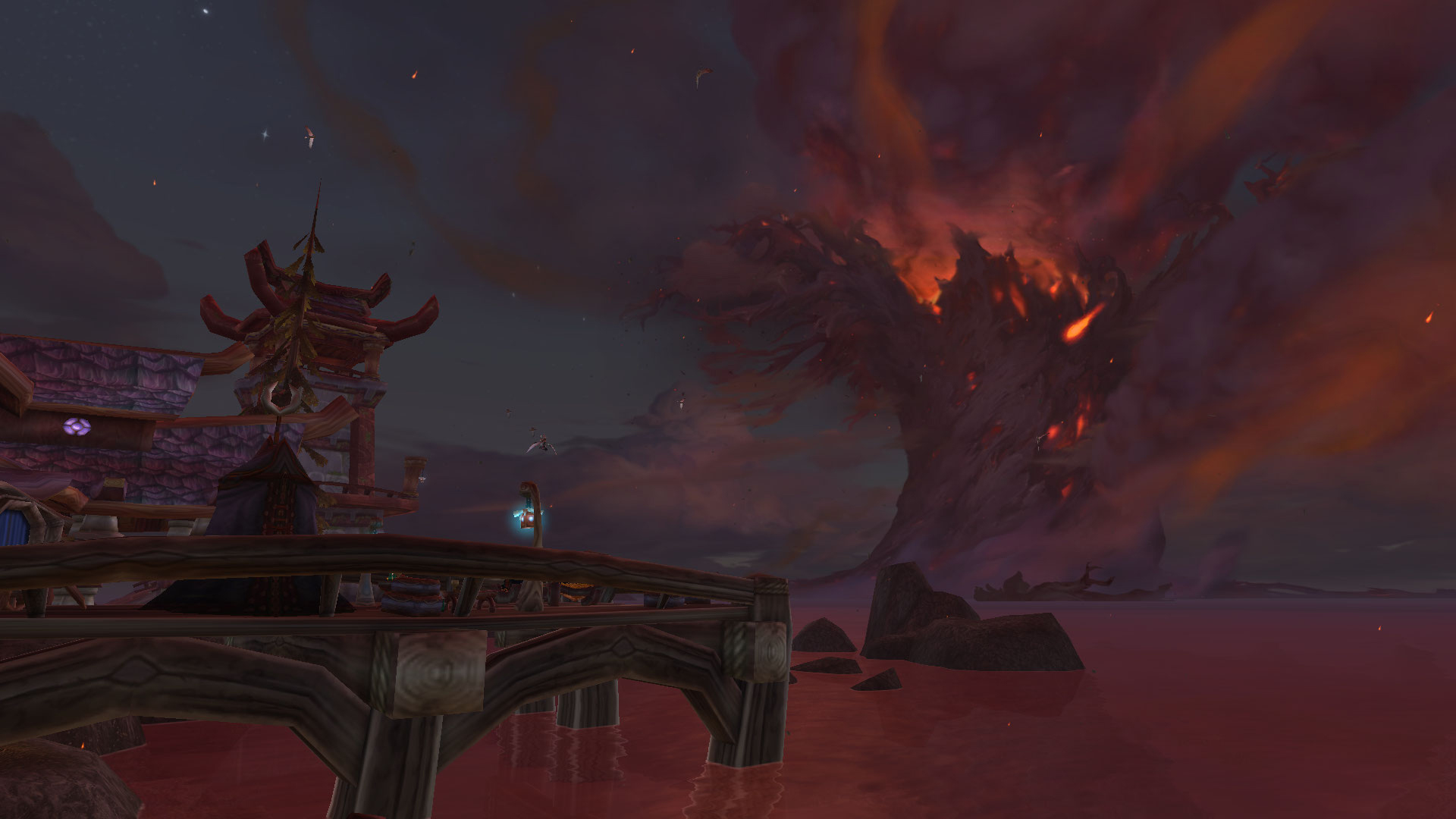 Teldrassil est en proie aux flammes