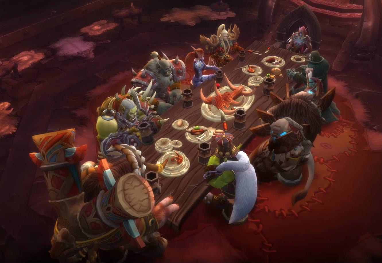 Lors d'un banquet de la Horde, Gallywix parle de l'azérite à Sylvanas