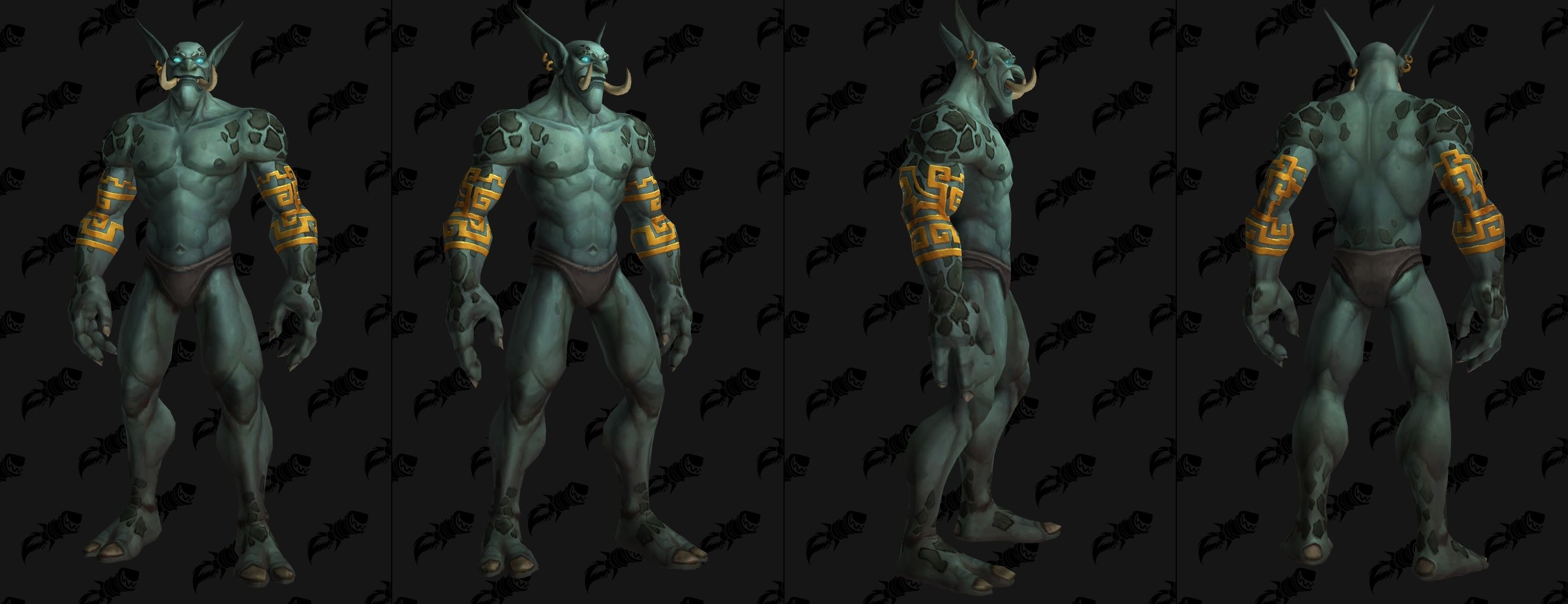 Tatouages Troll zandalari sur les bras et avant-bras (homme)