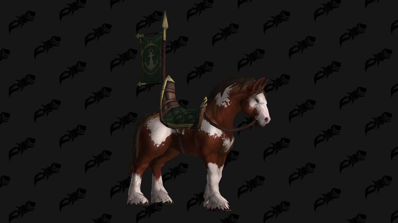 Le Cheval des Portvaillant porte l'emblème de Kul Tiras dans Battle for Azeroth