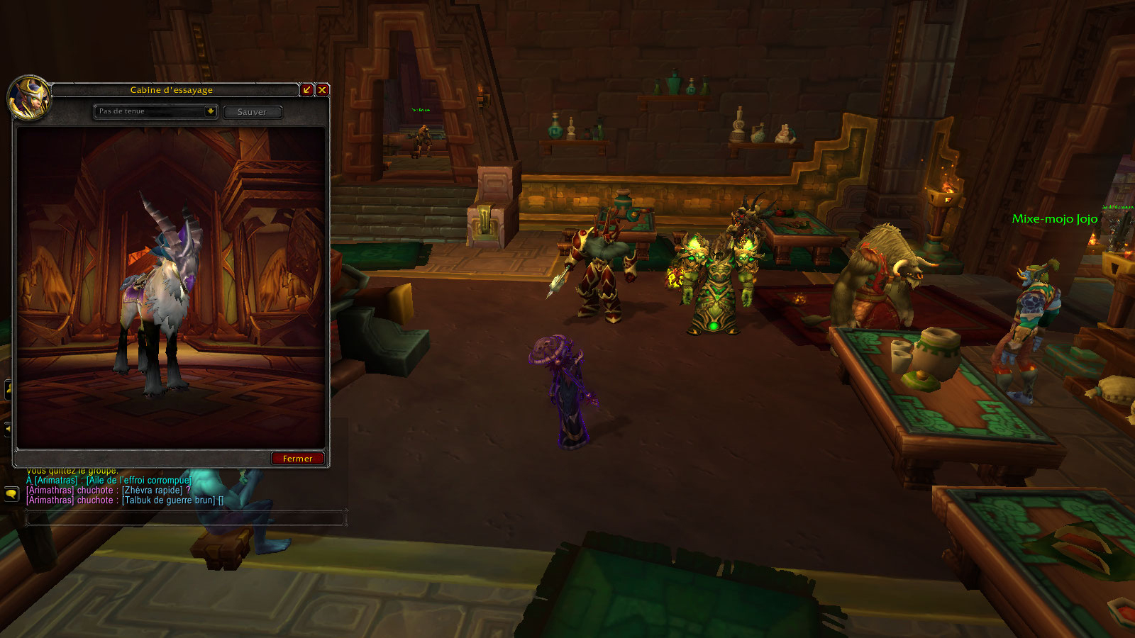 Inspection d'une monture dans Battle for Azeroth