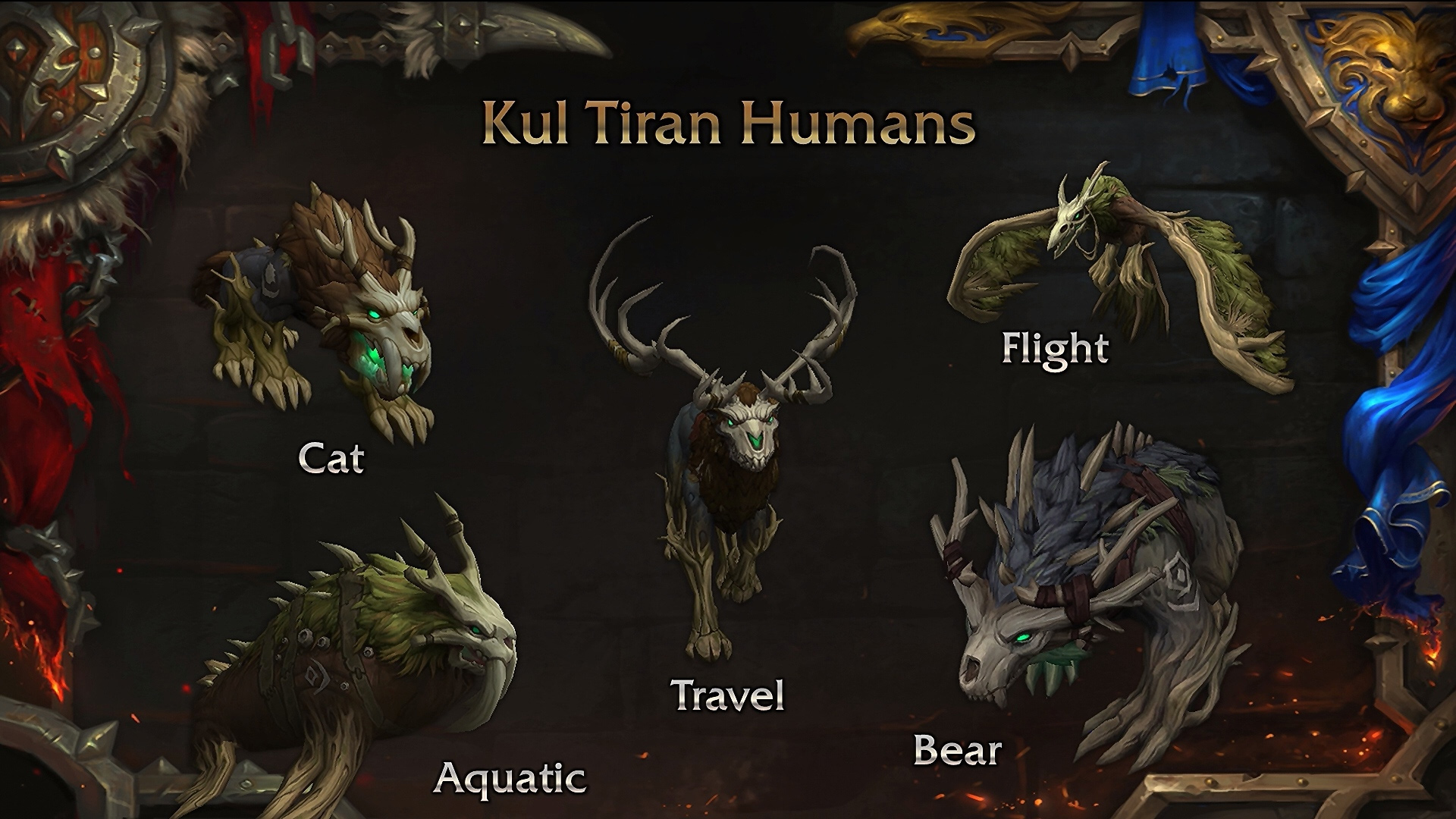 Humains de Kul Tiras : Formes Druide