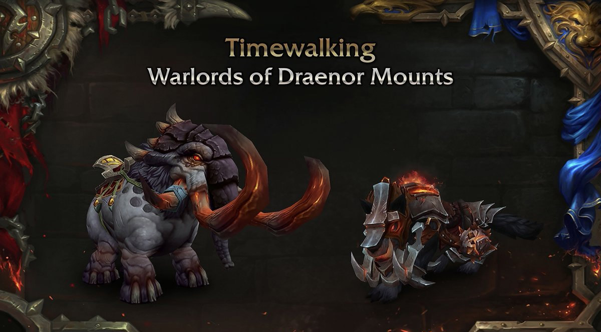 Nouvelles montures des Excursions temporelles Warlords of Draenor