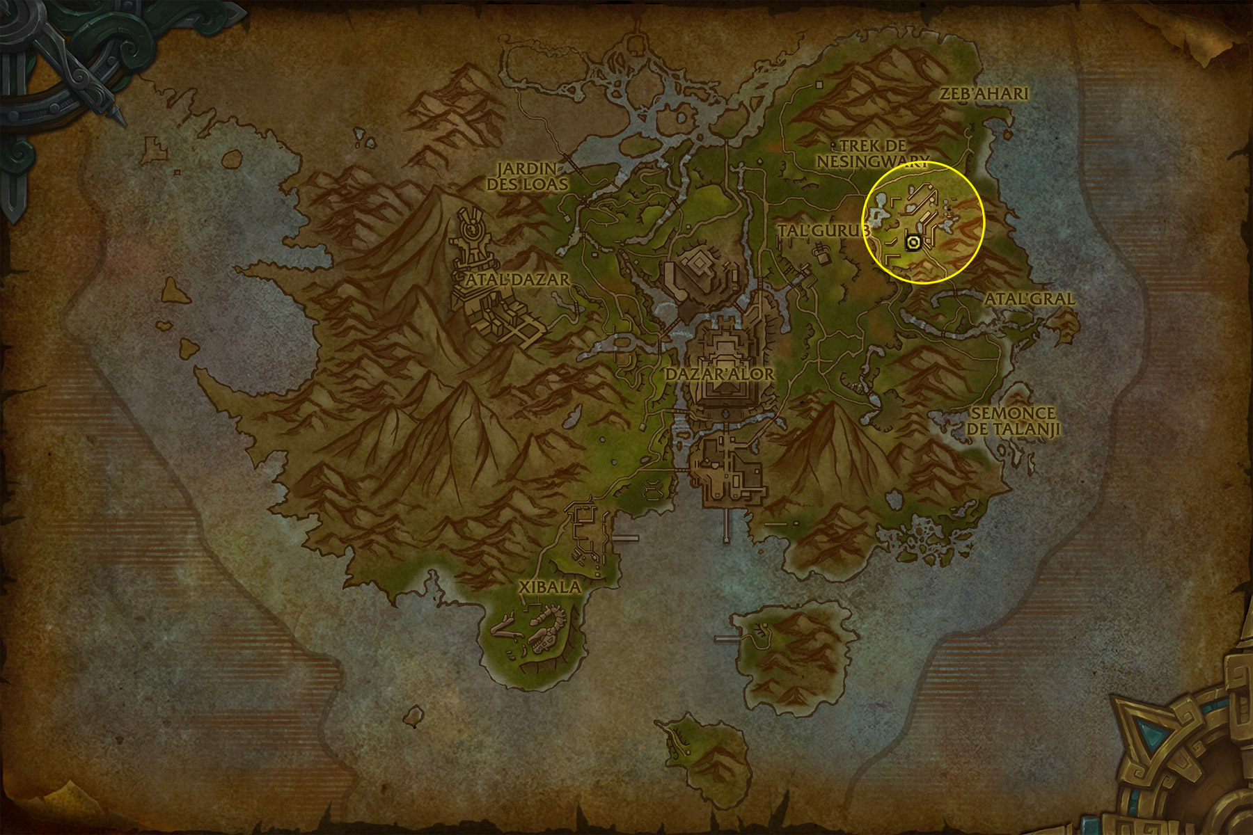 L'expédition se situe à l'Est de Zuldazar