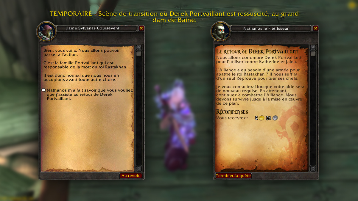 Derek est ressuscité sous ordre de Sylvanas