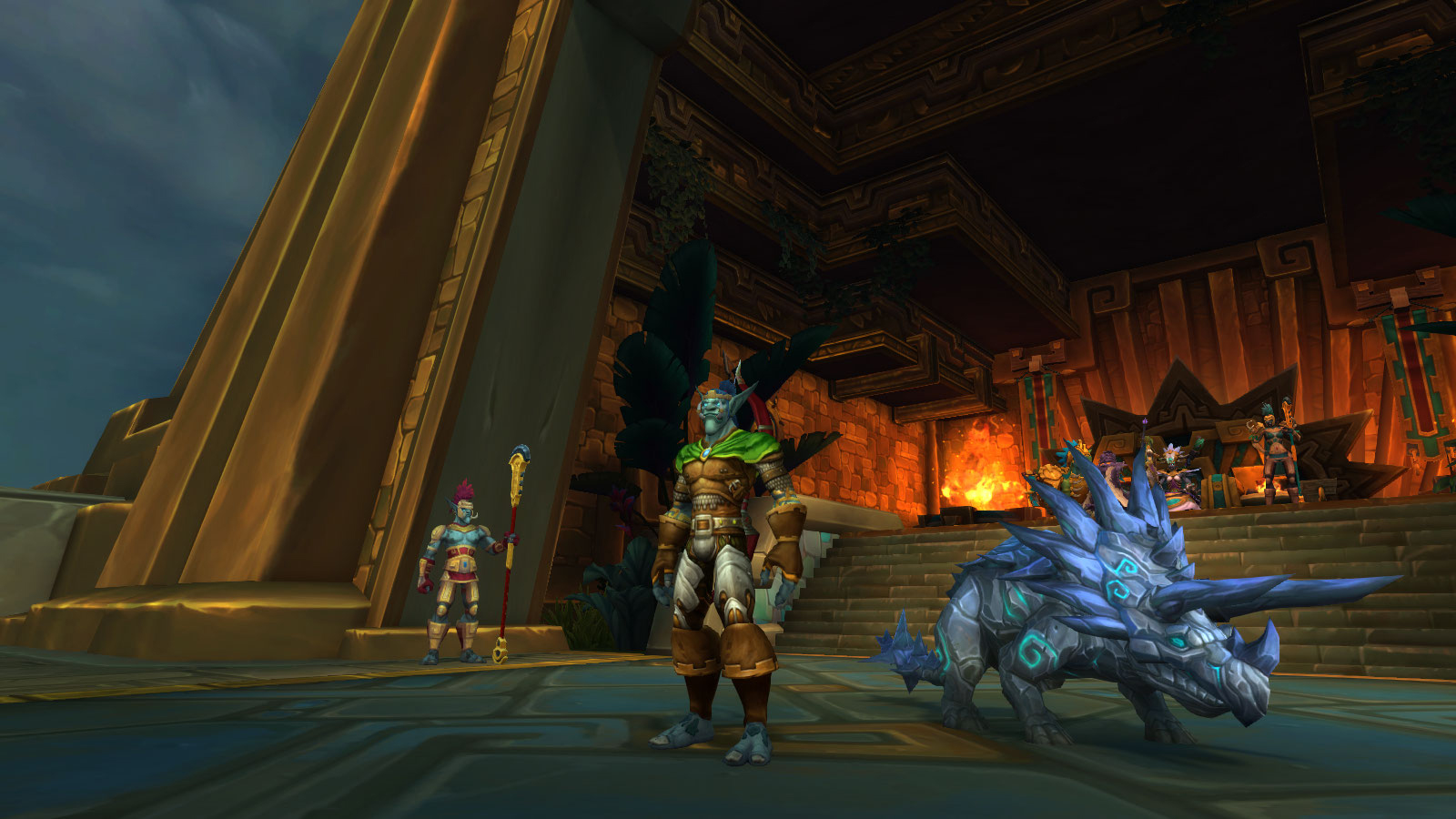 Chasseur Troll zandalari et son familier au niveau 20