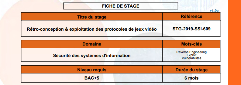 Offre de stage de 6 mois à la DGSE