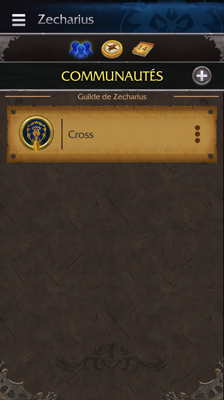 Guildes et communautés dans l'application WoW