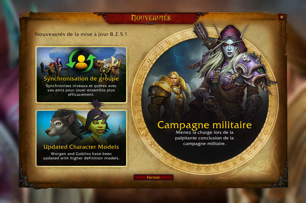 La campagne militaire se termine avec le patch 8.2.5