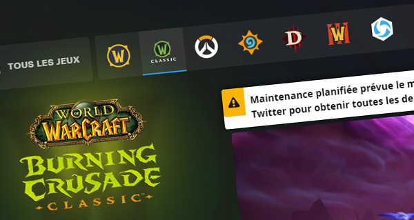 mise a jour de l'application battle.net afin d'accueillir the burning crusade classic