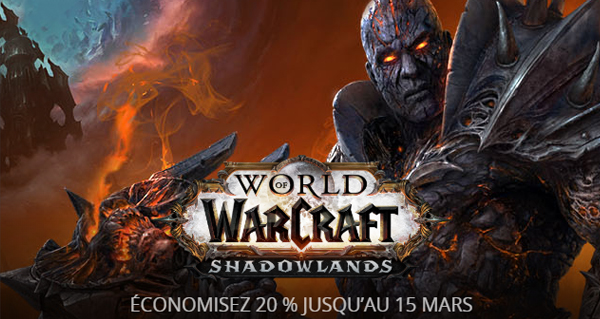 shadowlands : 20% de reduction sur les editions de base, heroique et epique