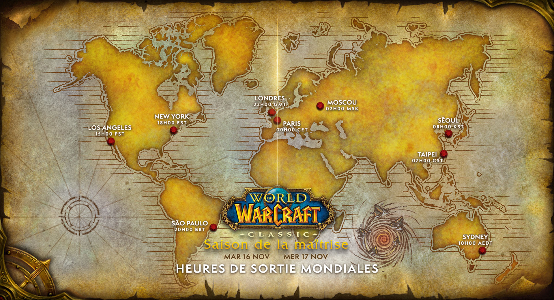 Lancement mondial de la saison de la maîtrise dans WoW Classic