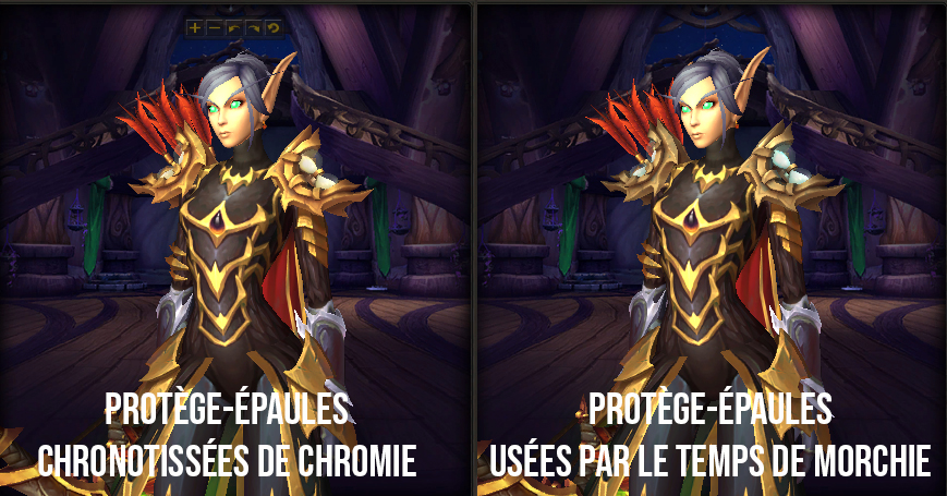 Protège-épaules de Chromie et de Morchie au patch 10.1.7