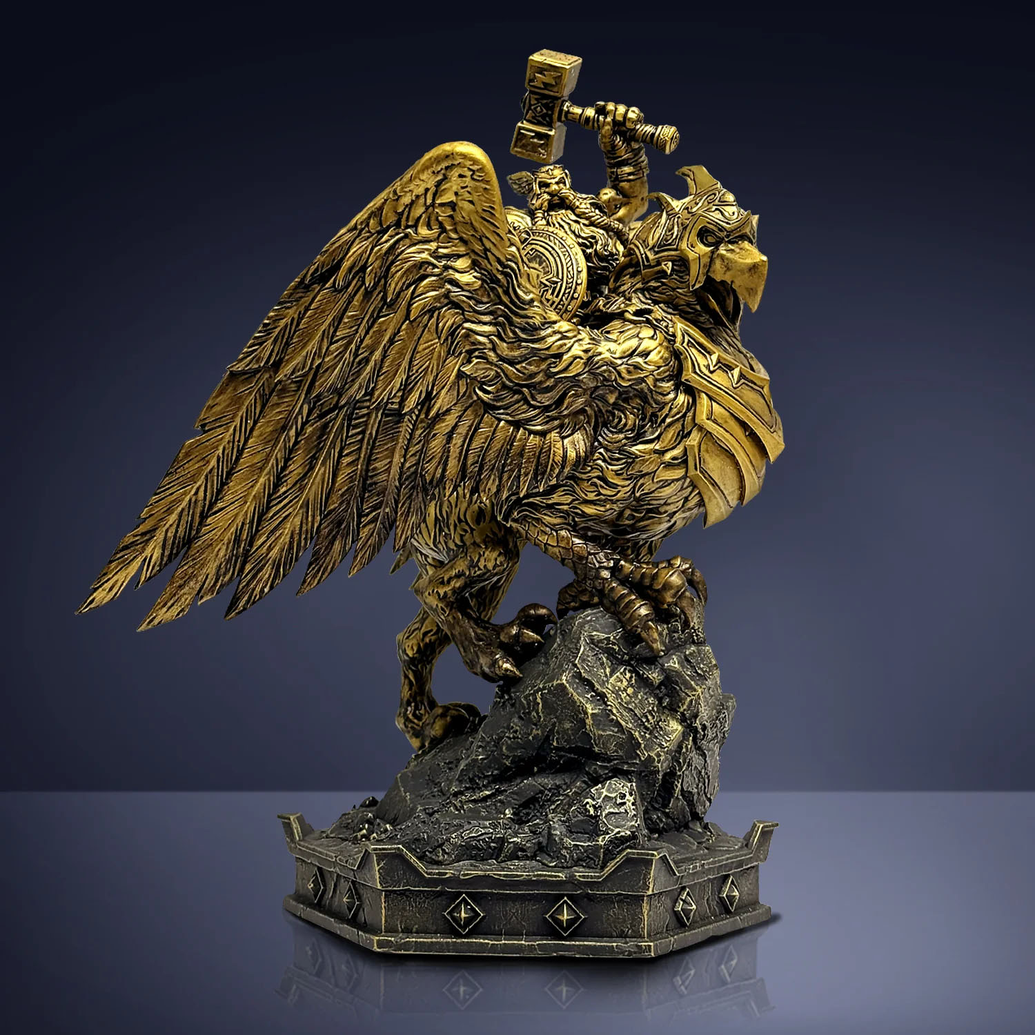 La statue du cavalier Gryphon