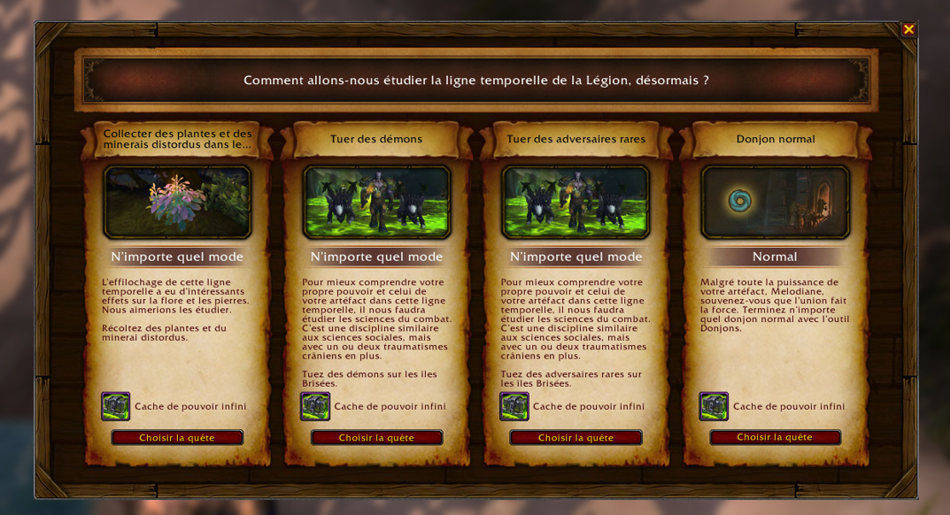 Choisissez votre mission de recherches infinies