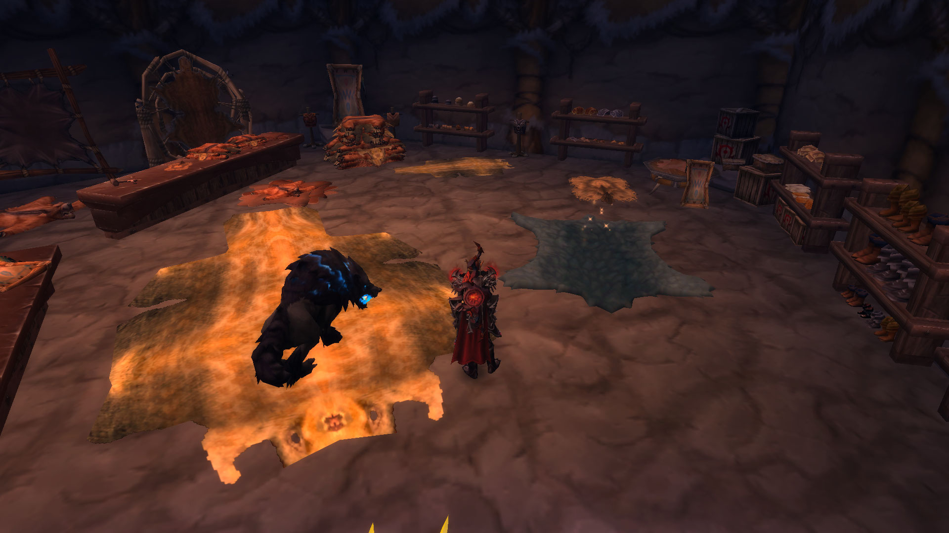 Tapis en peau de loup