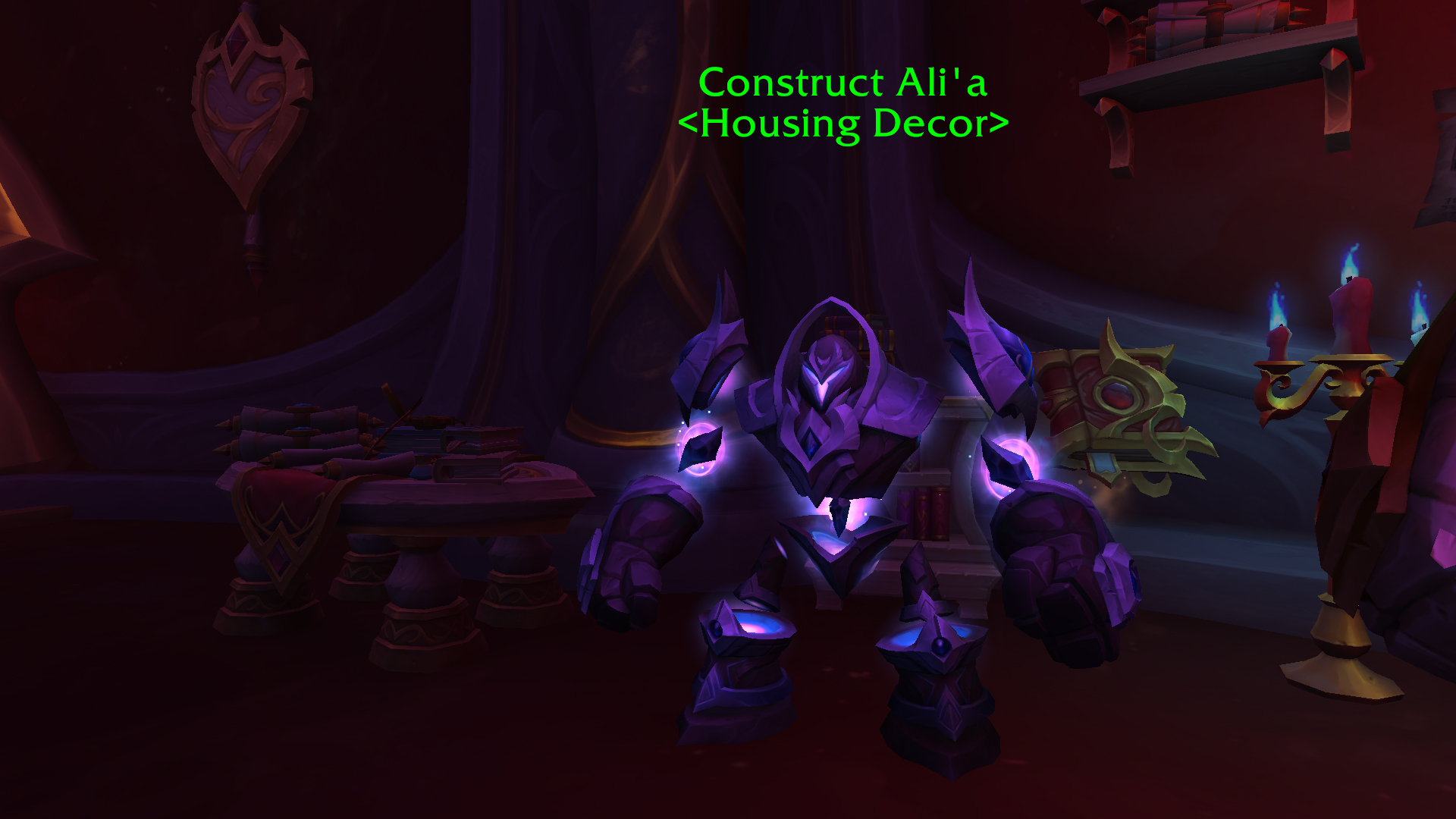 Construct Ali'a propose des objets de décoration pour le Housing