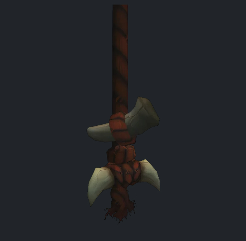 Charme en os et corde dénudé