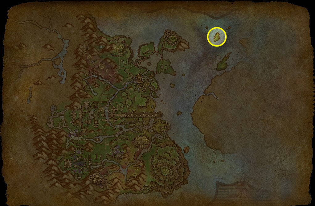 Emplacement de la pêche des abysses à Zul'Aman