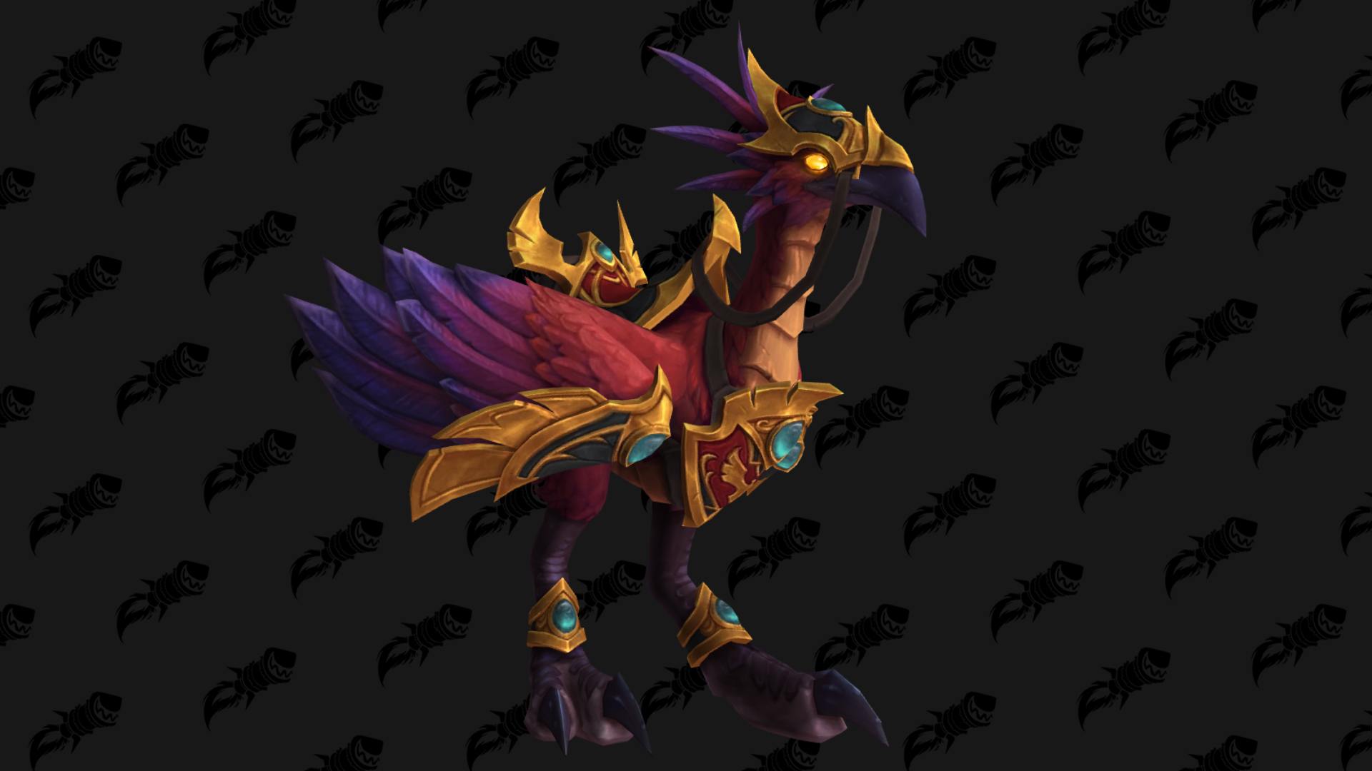 Monture Faucon-pérégrin de Lune-d’Argent cramoisi Monture Faucon-pérégrin de Lune-d’Argent cramoisi