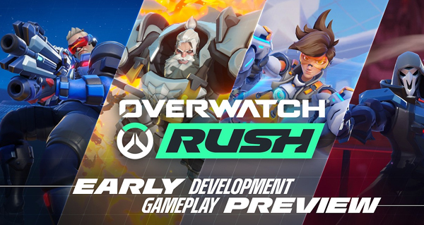 overwatch rush : un jeu de tir heroique en vue du dessus pour mobile