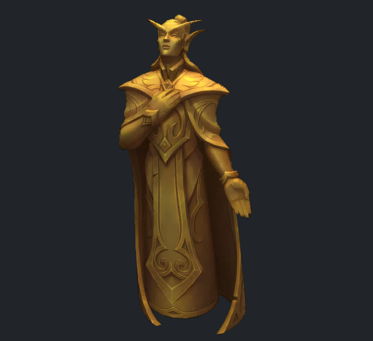 Statue sin’dorei révérencieuse Statue sin’dorei révérencieuse