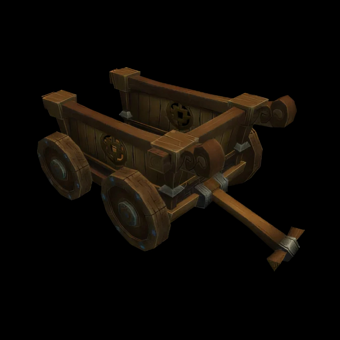Chariot en bois pandaren