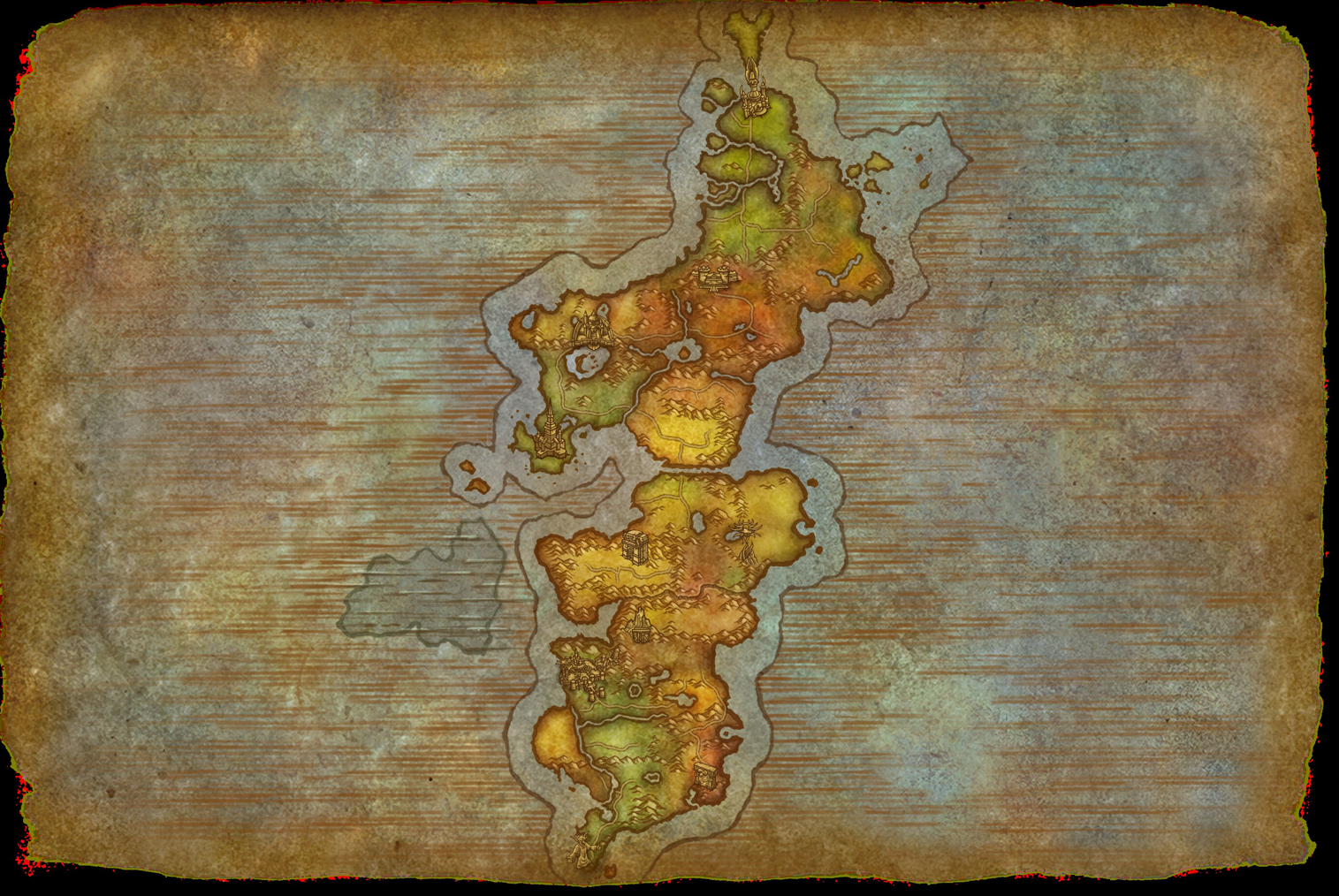 Carte des Royaumes de l'Est (extension Midnight)