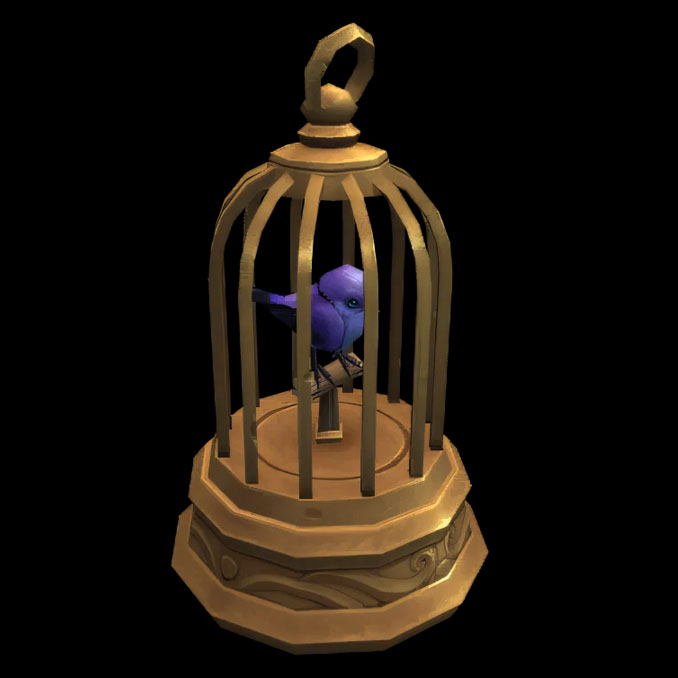 Cage de merlebleu doré