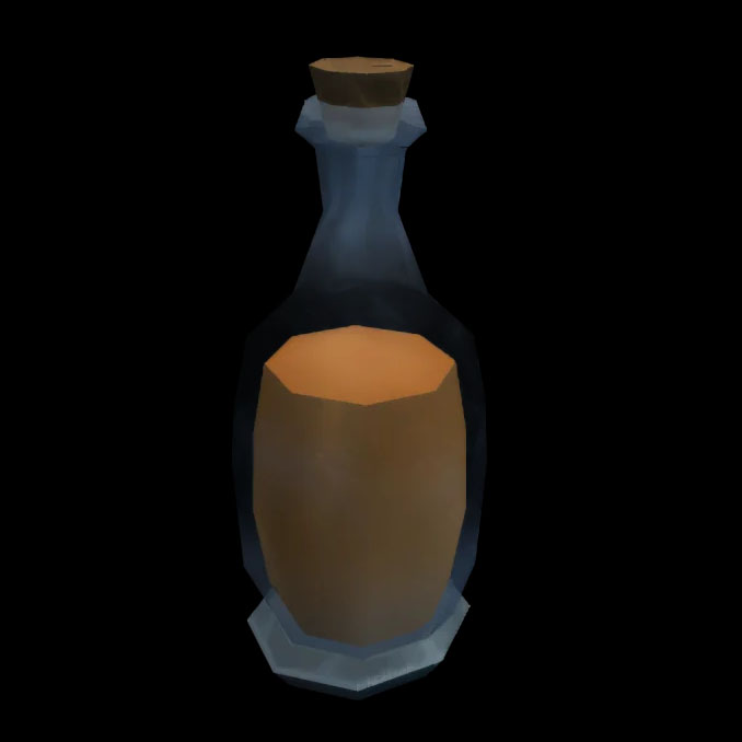 Bouteille de mystère liquide fermée