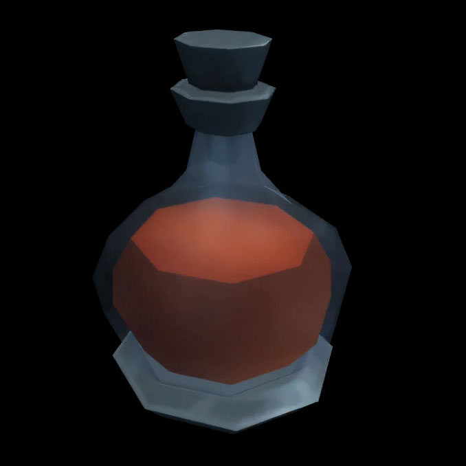 Petite bouteille de mystère liquide fermée