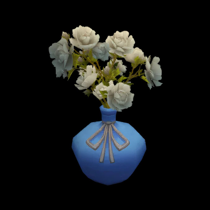 Vase simplement décoré avec fleurs