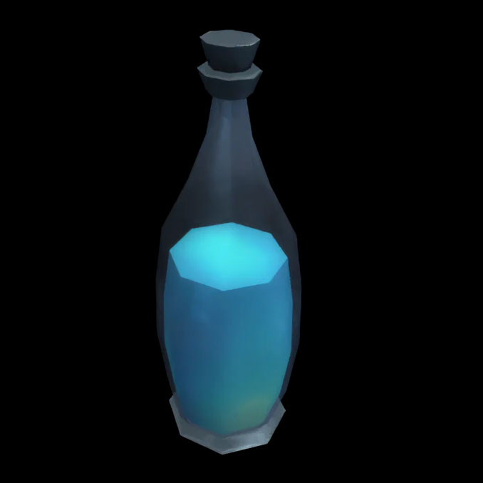 Grande bouteille de mystère liquide fermée