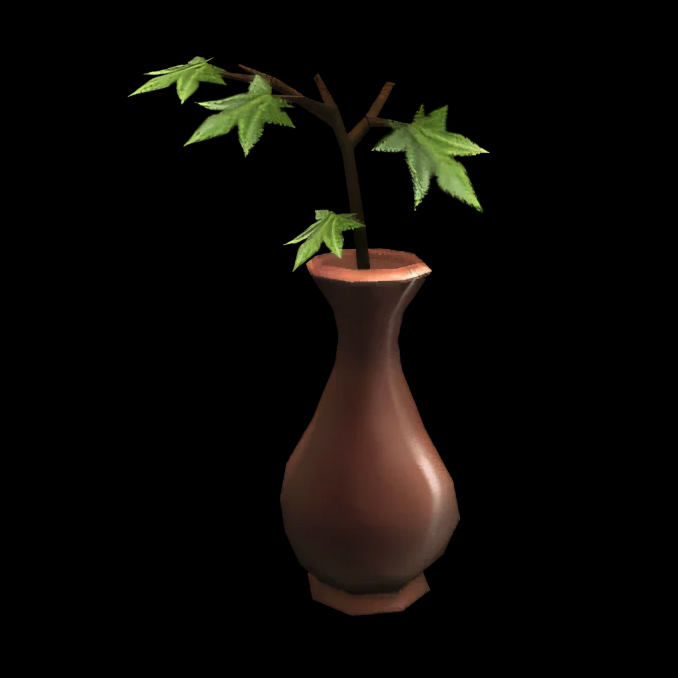 Vase contenant une branche d'érable de célébration lunaire