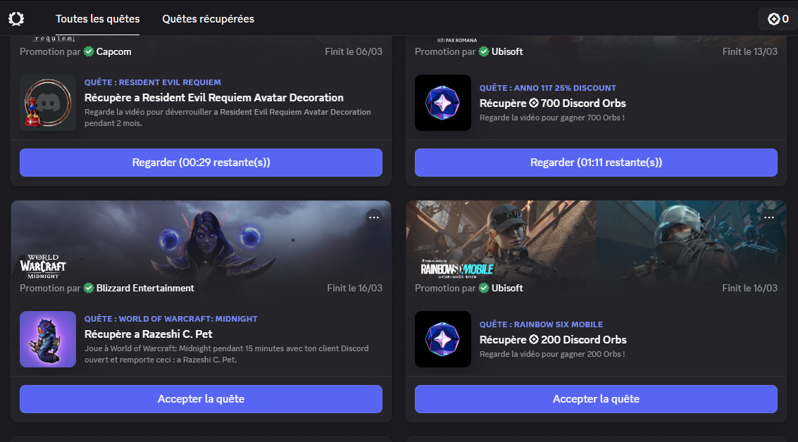 Acceptez la quête et obtenez une mascotte
