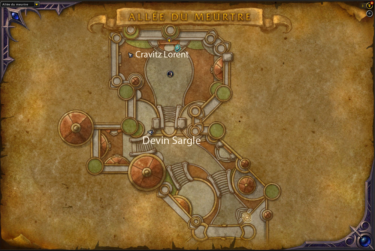 Emplacements des PnJ