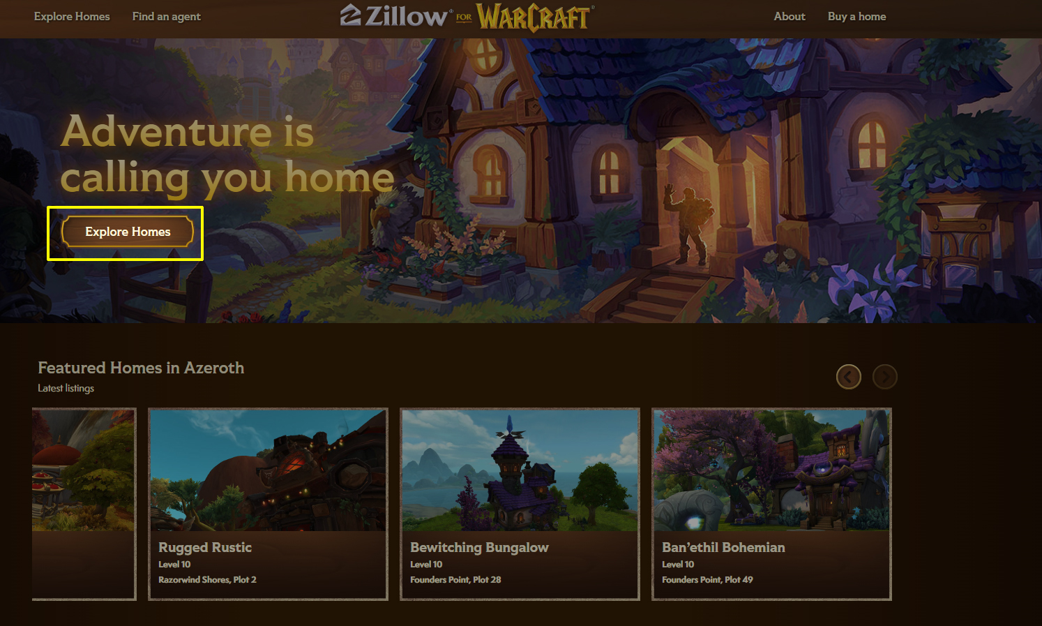 Cliquez sur Explore Homes (2)